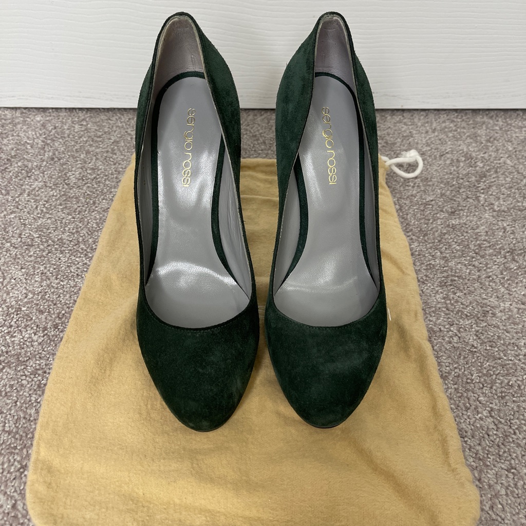 Brand New Sergio Rossi Suede Pumps Size 6 Comes With Dust Bag